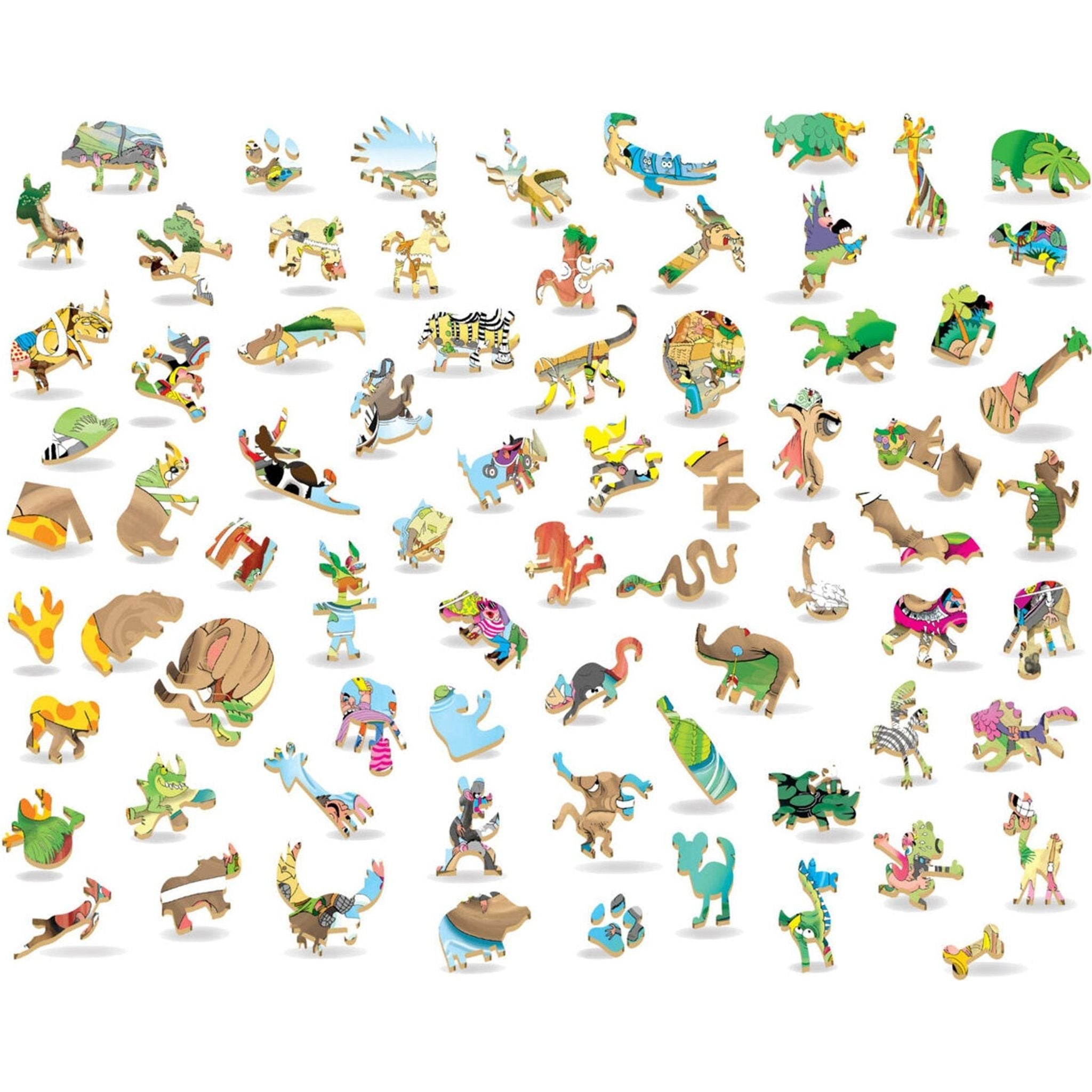 Wooden Widget Puzzle - Wild Safari 450 Piece - Toybox Tales