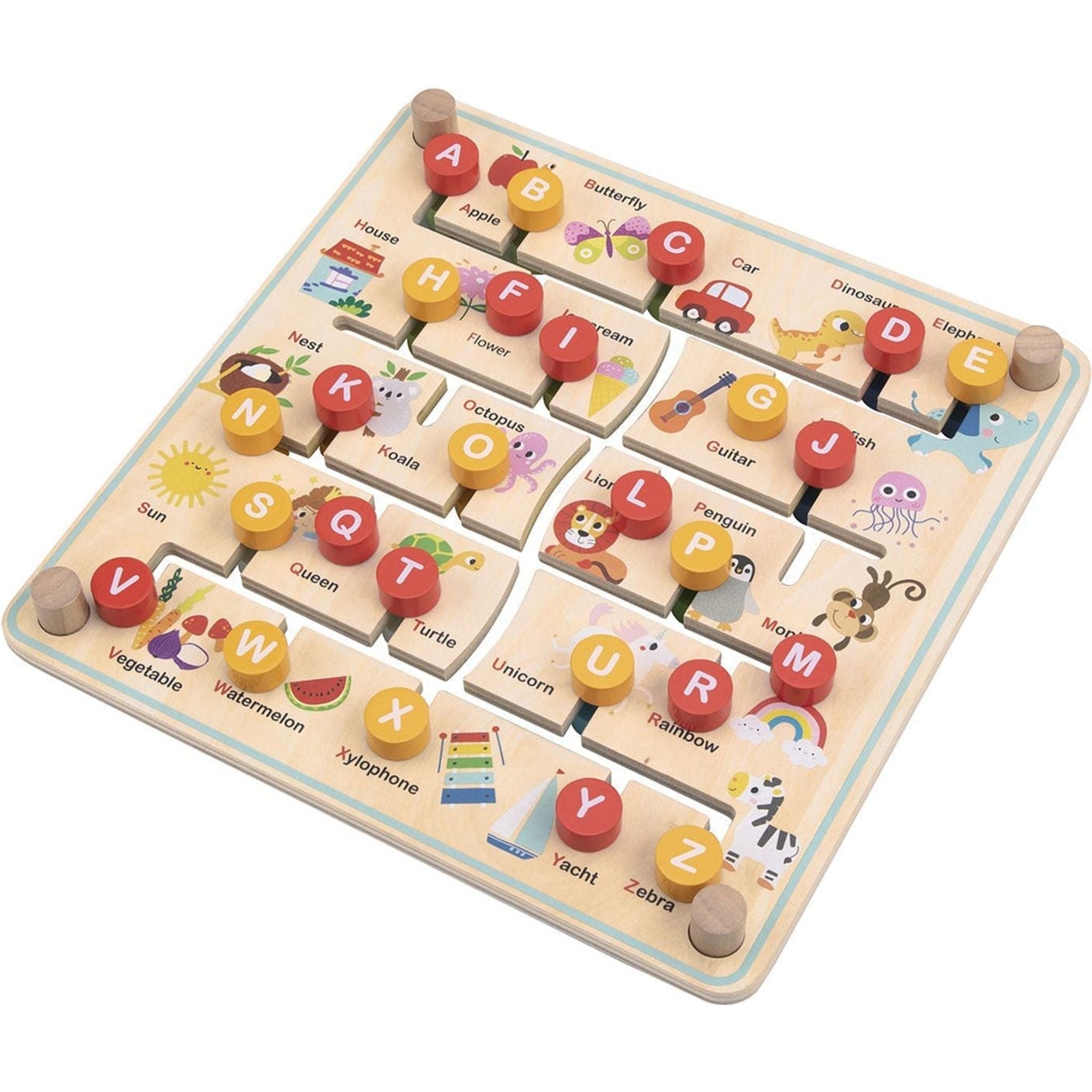 Alphabet & Farm Matching Maze Board - Toybox Tales