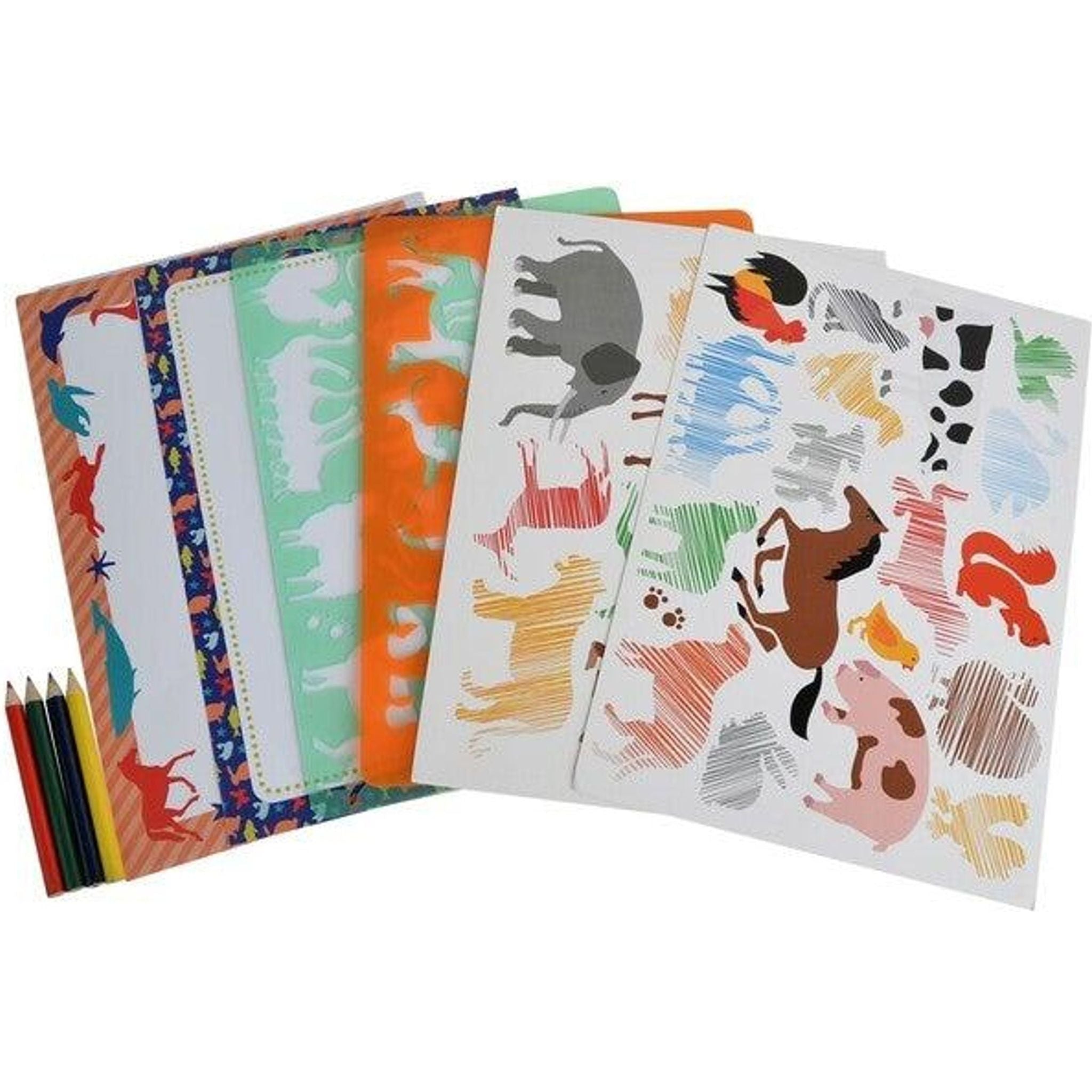 Animals Stencil and Pencil Set - Toybox Tales