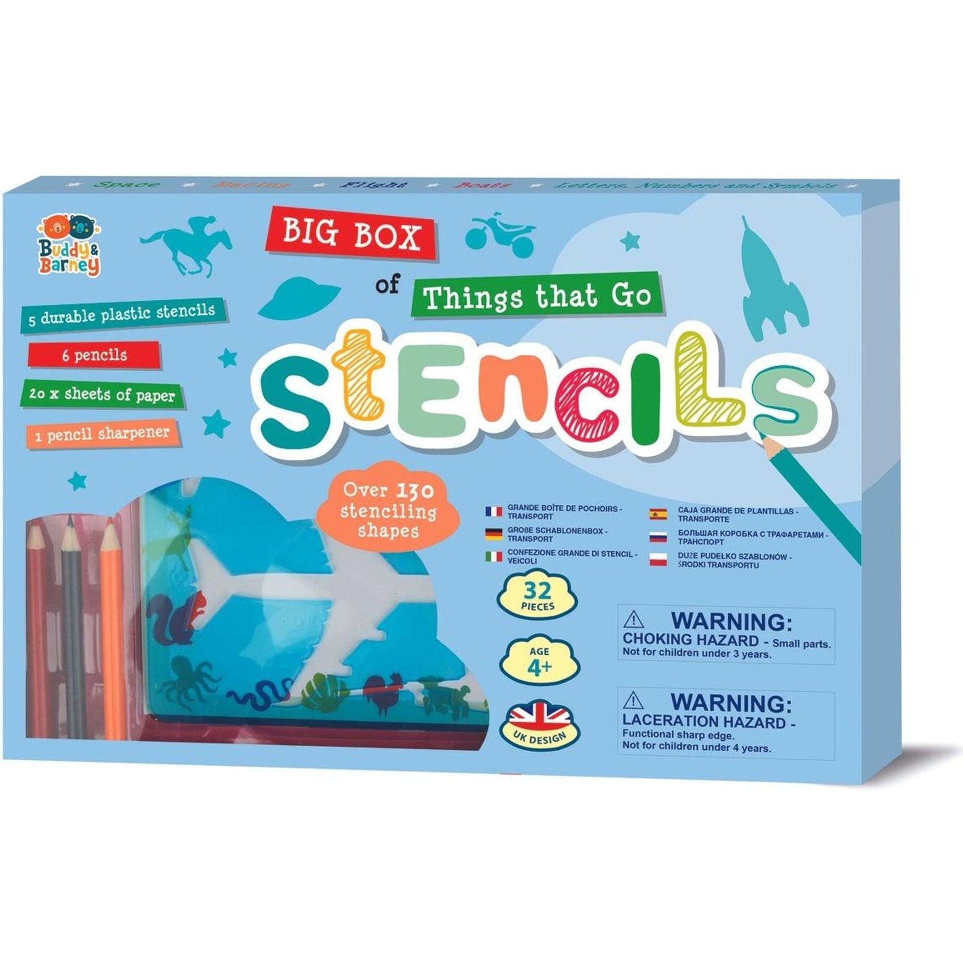 Big Box of Things That Go Stencils - Toybox Tales