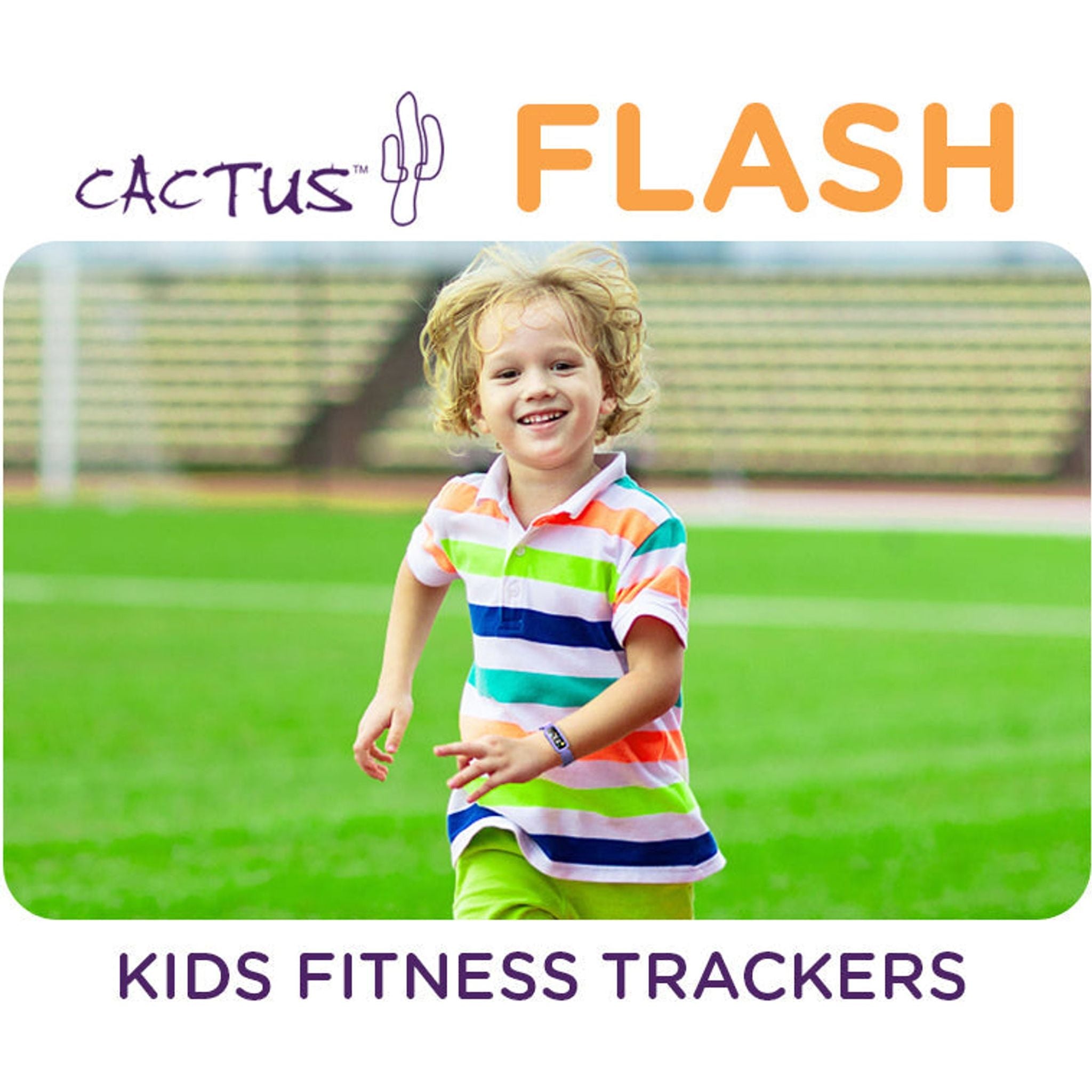 Cactus - Flash - Kids Fitness Activity Tracker - Purple - Toybox Tales