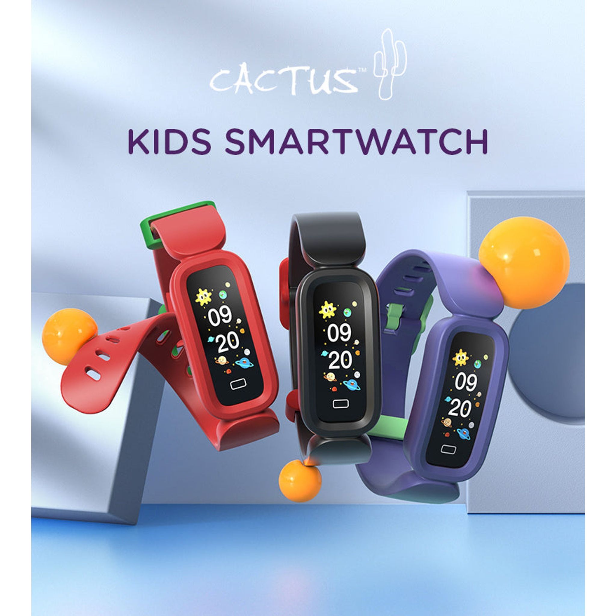 Cactus - Flash - Kids Fitness Activity Tracker - Purple - Toybox Tales
