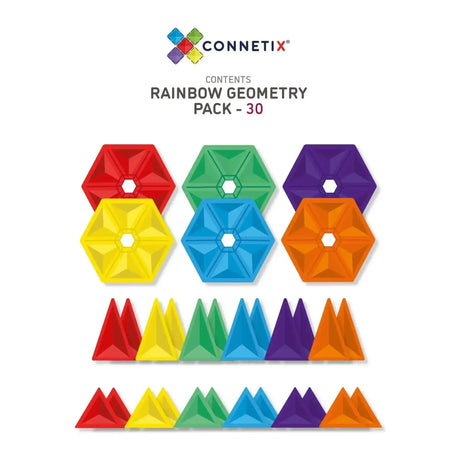Connetix 30 Piece Geometry Rainbow - Toybox Tales