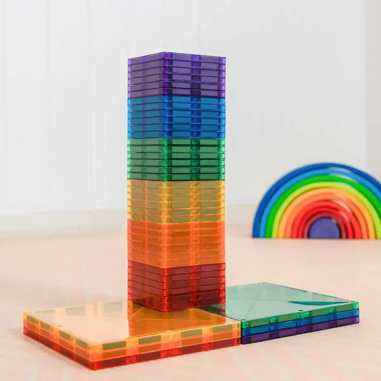 Connetix Rainbow Square Pack 42 Piece - Toybox Tales