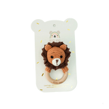 Crochet Ring Rattle - Roary Lion - Toybox Tales