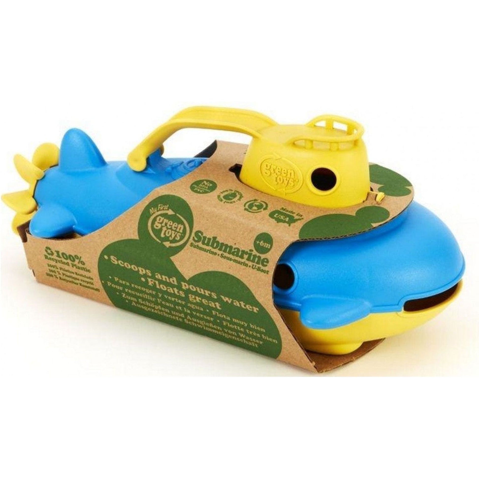 Green Toys - Submarine - Yellow Cabin - Toybox Tales