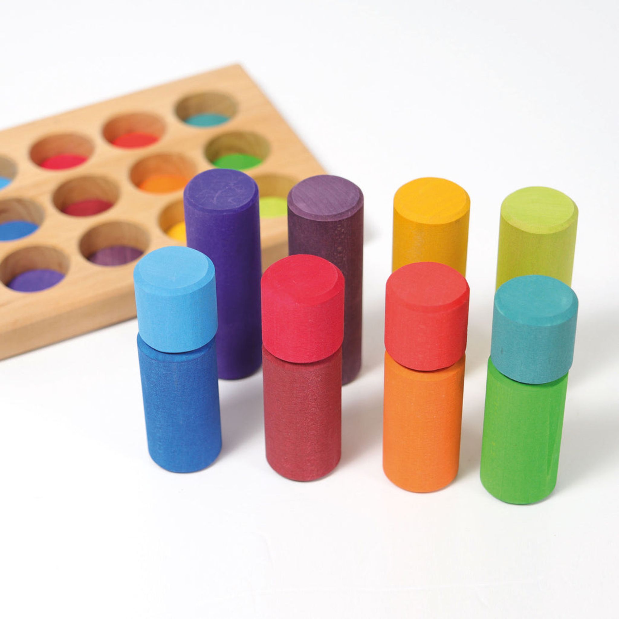 Grimm's Rollers Small Sorting Game Rainbow - Toybox Tales