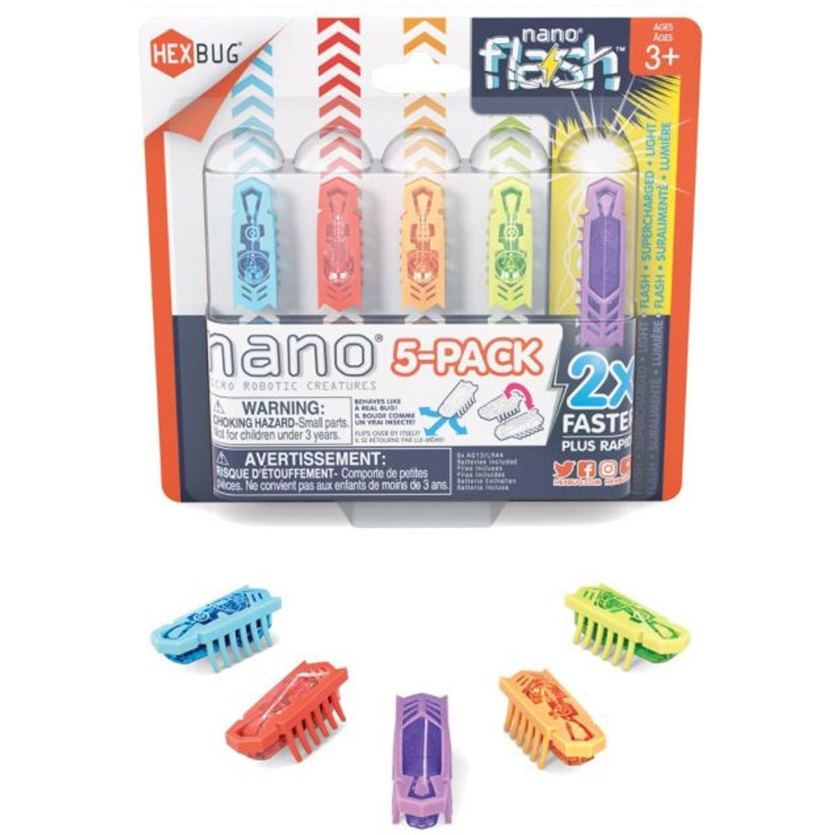 HEXBUG Flash 5 Pack (4 Nano, 1 Flash) - Toybox Tales