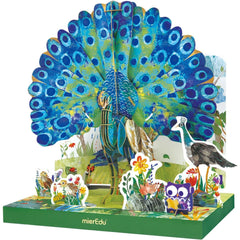 mierEdu Eco 3D Puzzle - Peacock - Toybox Tales