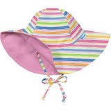 Mix & Match Reversible Brim Sun Protection Hat - Pink Wavy Stripe - Toybox Tales