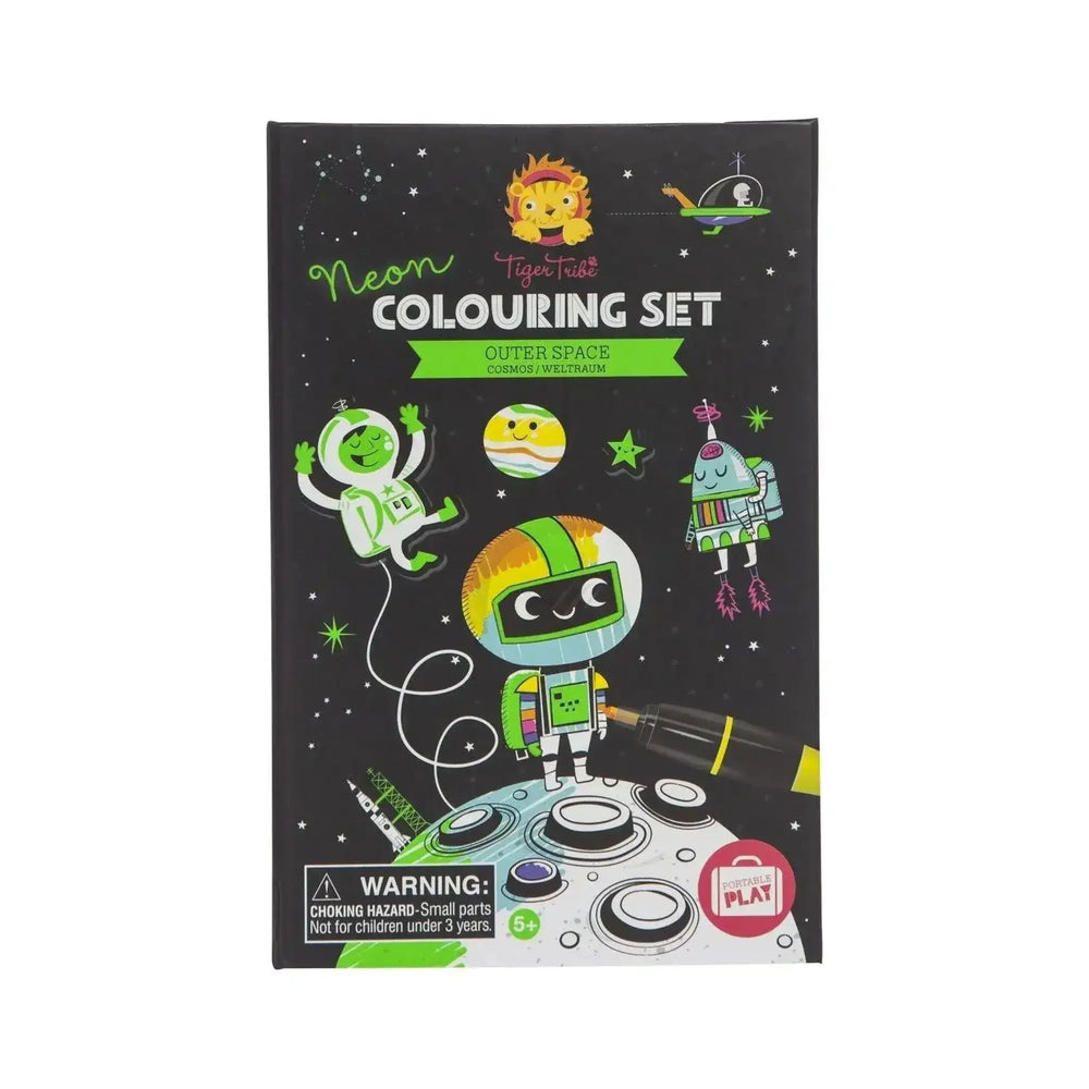 Spacemaker Coloring Box Neon Colouring Set - Outer Space – Toybox Tales
