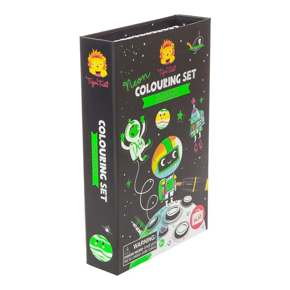 Spacemaker Coloring Box Neon Colouring Set - Outer Space – Toybox Tales