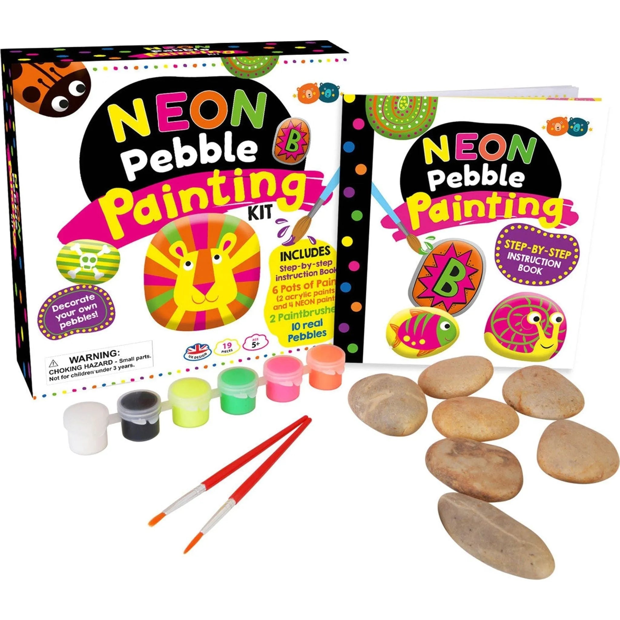 Pebble Painting Neon - Toybox Tales