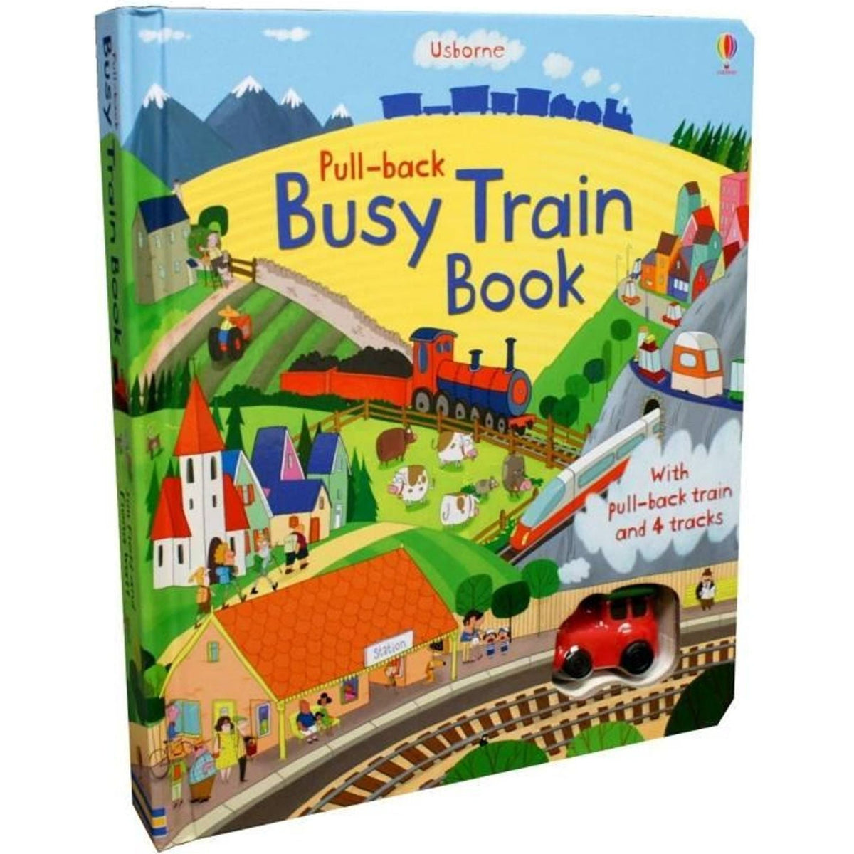 Pull Back Busy Train Book - Toybox Tales