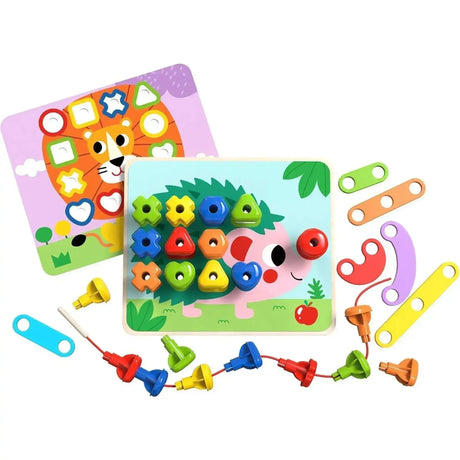 Rainbow Stacking Pegs - Toybox Tales