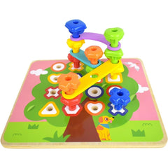 Rainbow Stacking Pegs - Toybox Tales