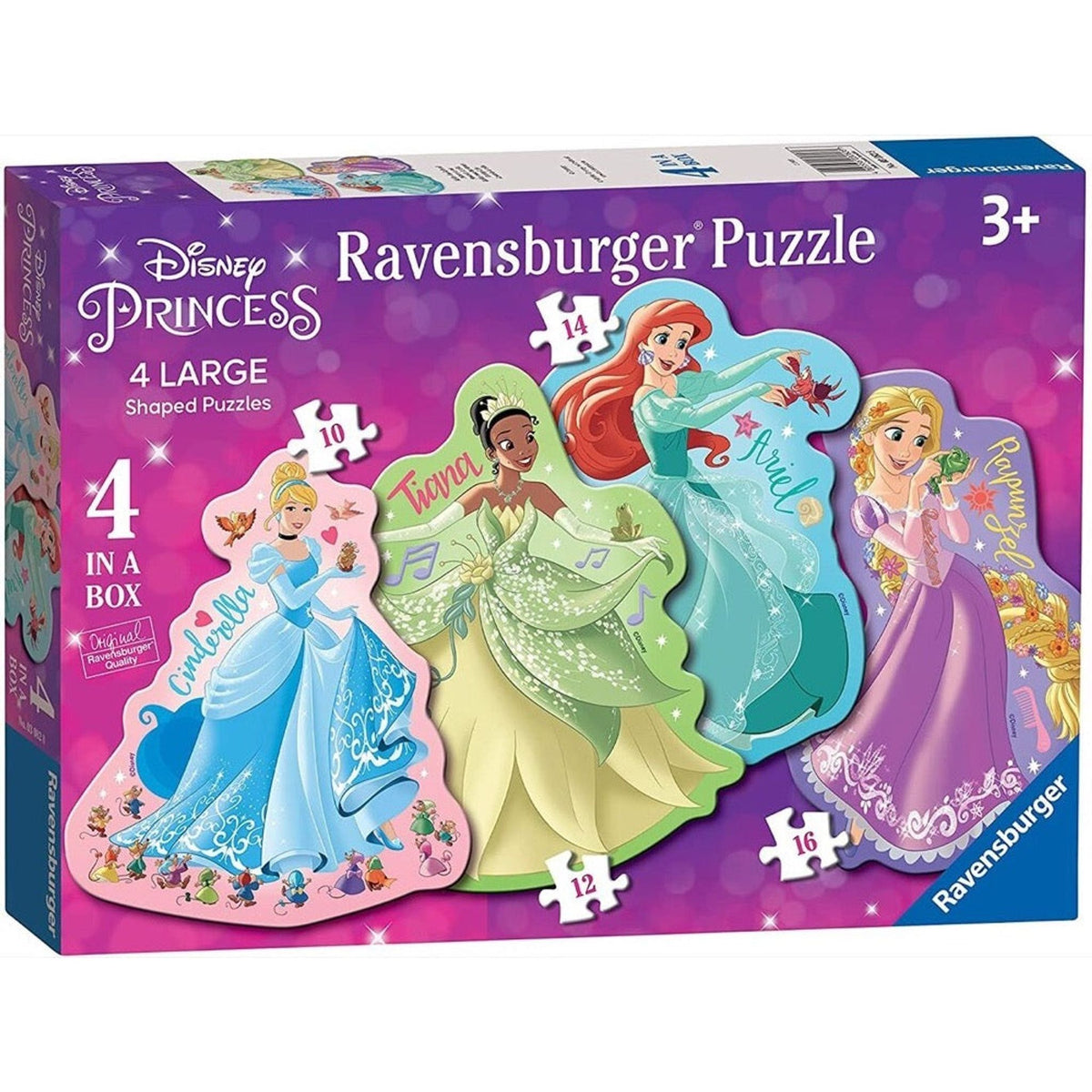 Ravensburger - Disney Princess 4 Shaped Puzzle in a Box - Toybox Tales