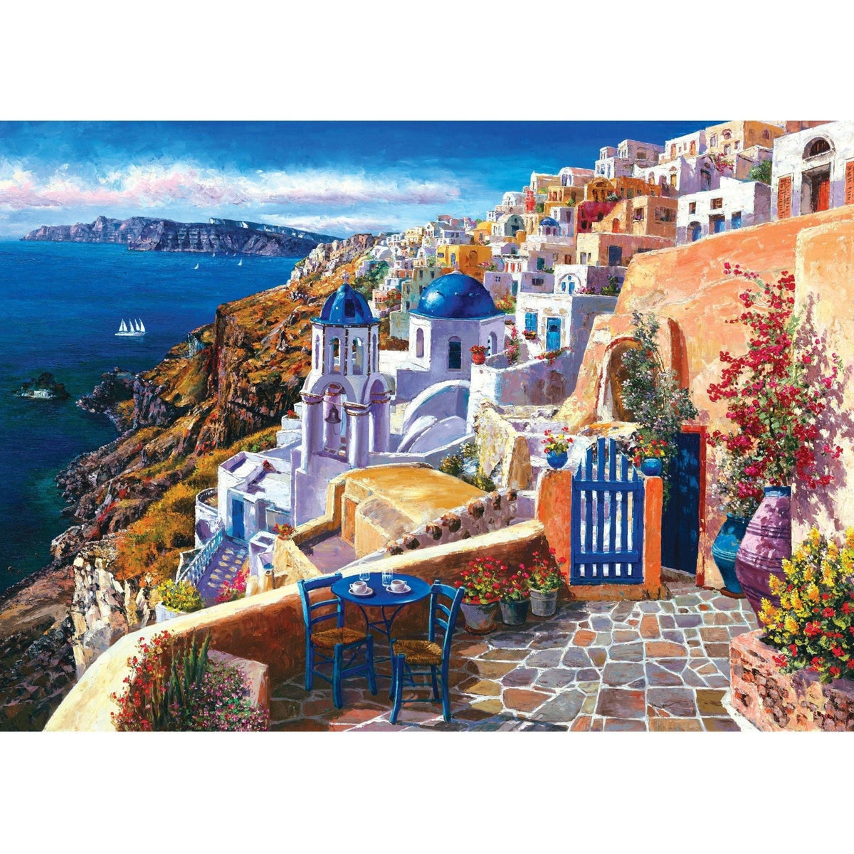 Santorini 1000 Piece Puzzle - Toybox Tales