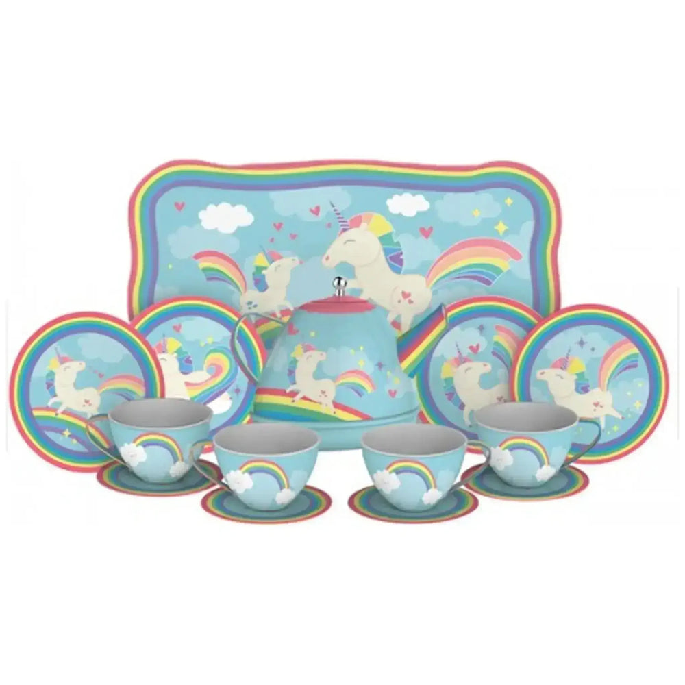 Schylling – Unicorn Tin Tea Set - Toybox Tales