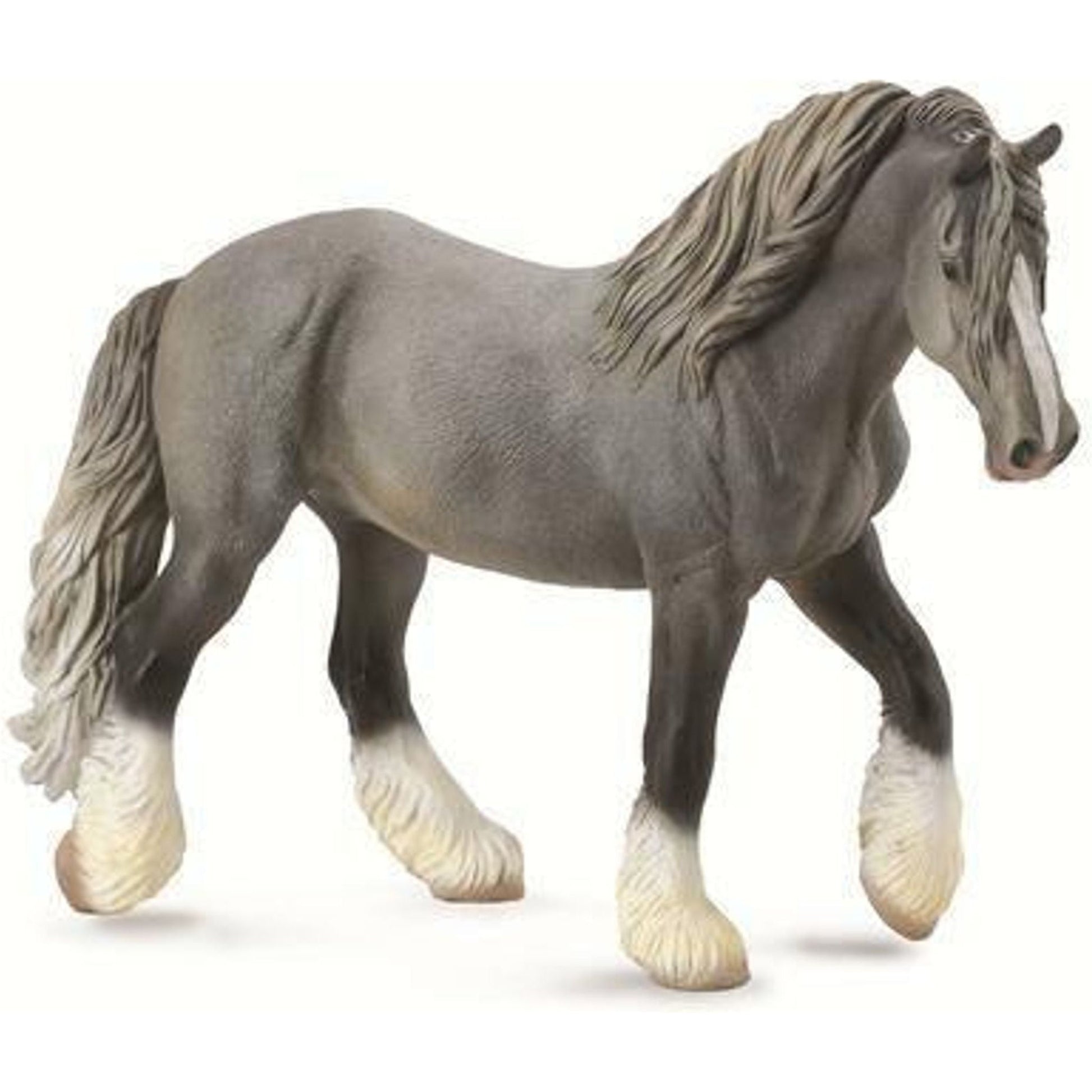 Shire Horse Mare (Grey) (XL) - Toybox Tales