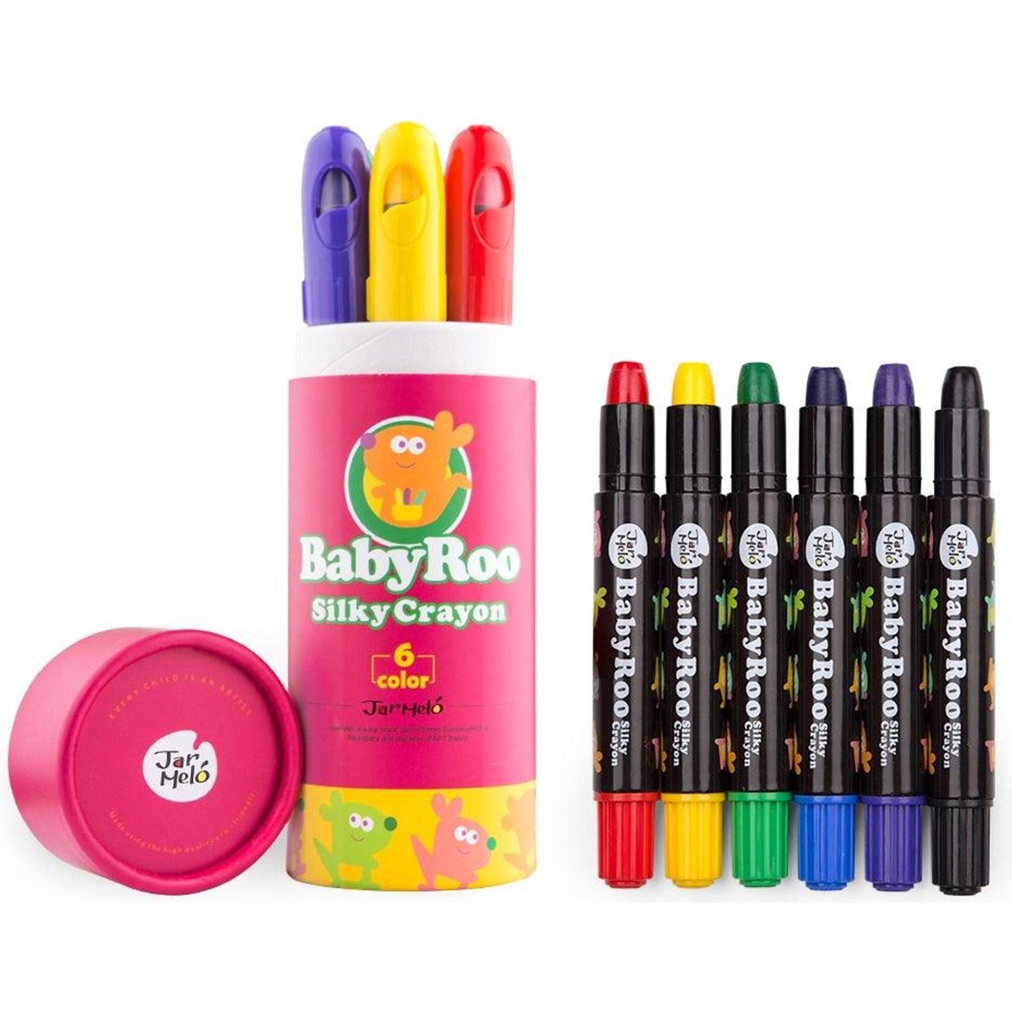 Silky Washable Crayons - Baby Roo - 6 Colours - Toybox Tales