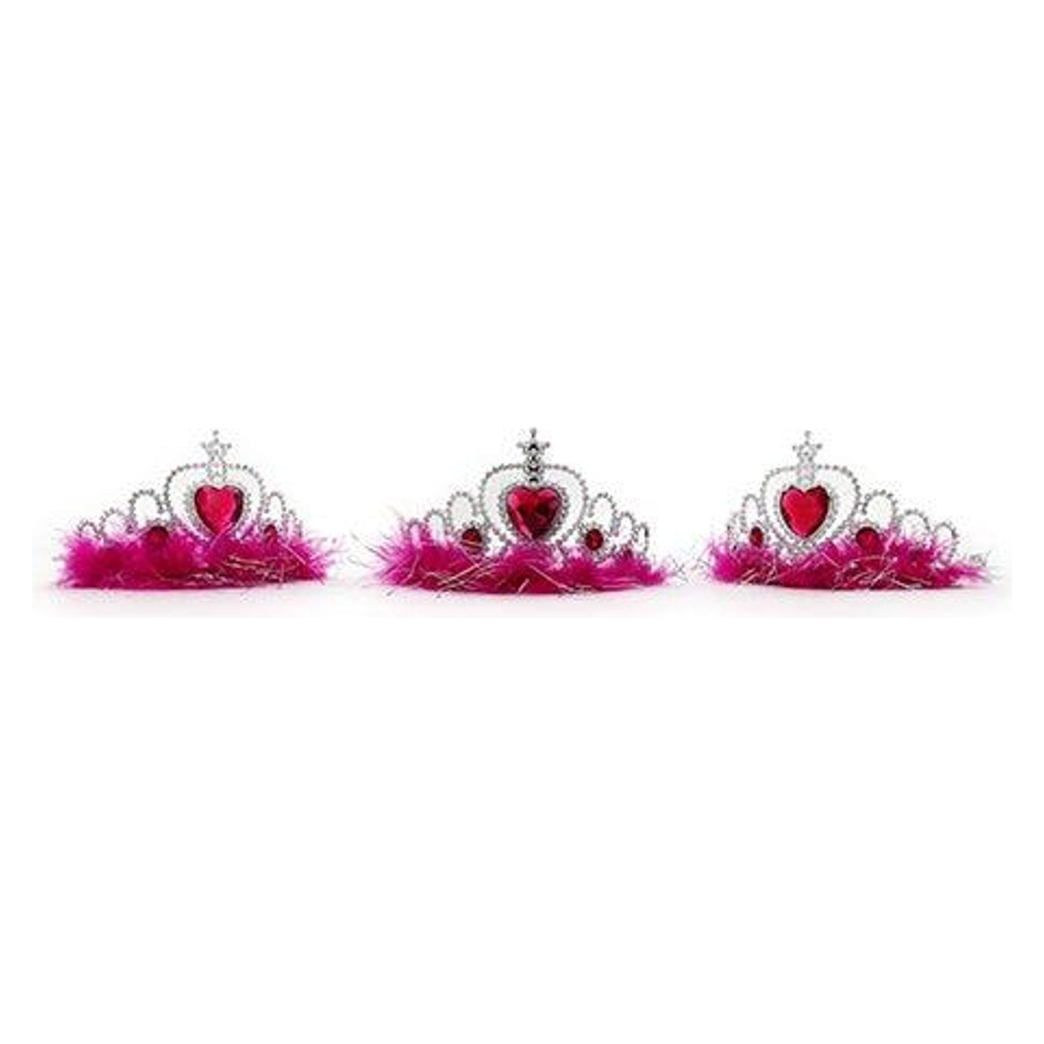 Silver Tiara with Heart Stone - Toybox Tales