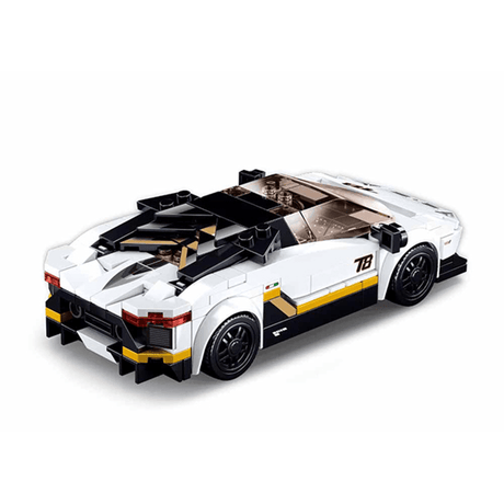 Sluban Italian Super Car (White) 276pcs - Toybox Tales