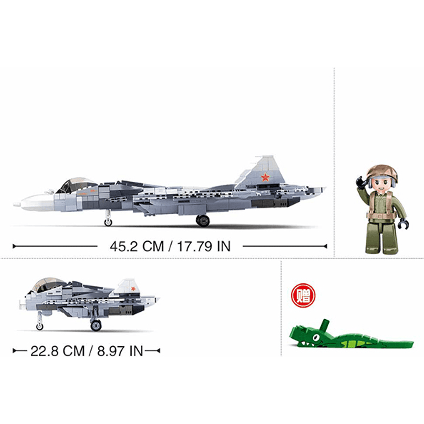 Sluban SU-57 Fighter Plane 2-in-1 893pcs - Toybox Tales