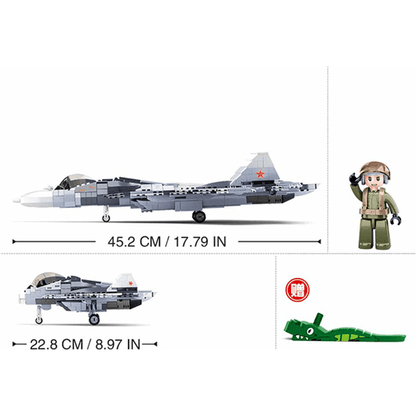 Sluban SU-57 Fighter Plane 2-in-1 893pcs - Toybox Tales