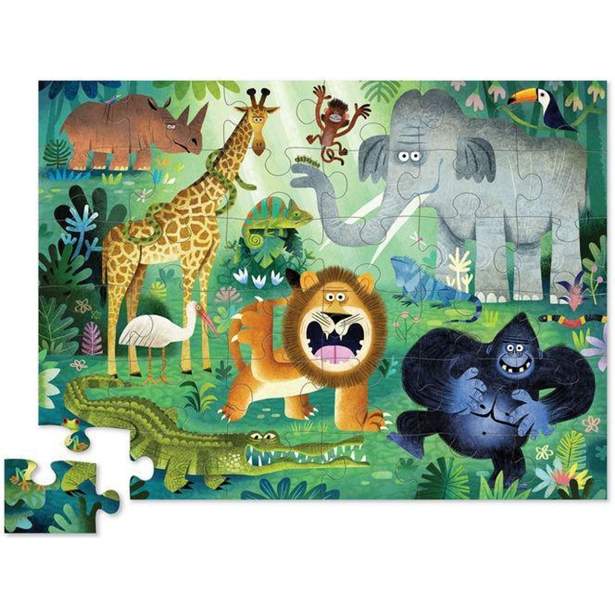 Very Wild Animals 36 Piece Floor Puzzle - Toybox Tales