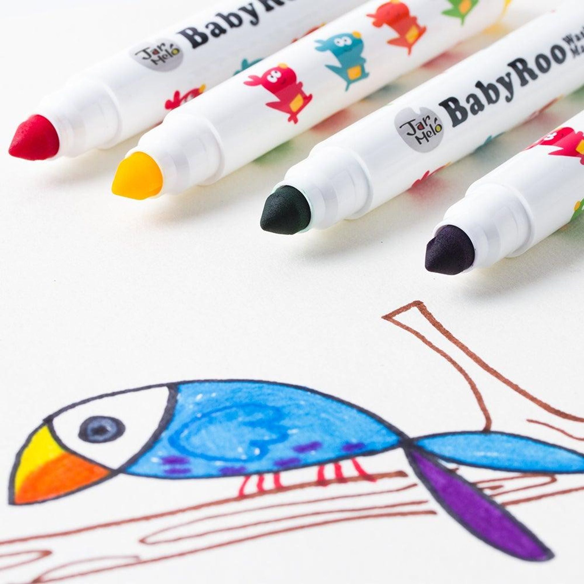 Washable Markers - Baby Roo - 12 Colours - Toybox Tales