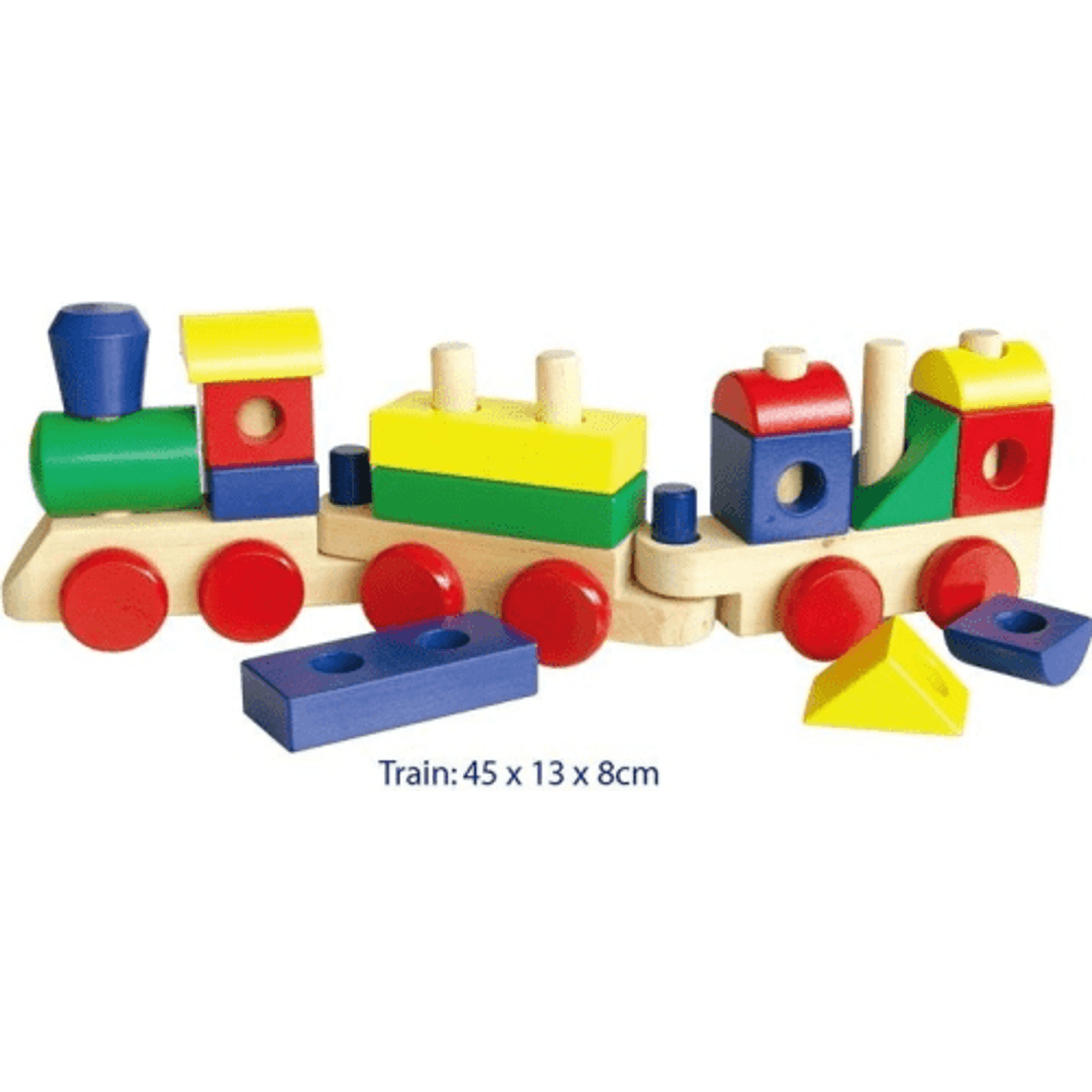 Wooden Stacking Train with Blocks Toybox Tales